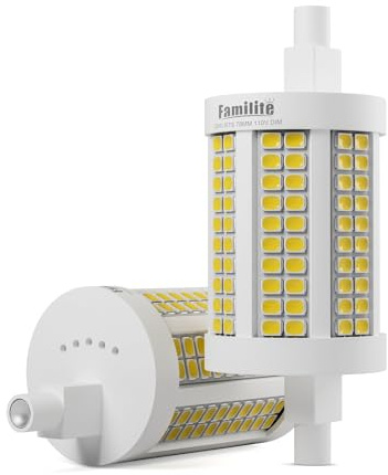 Familite R7S LED Bulb 78MM, No-Flicker, 20W Dimmable J78 Flood Light, 150W Halogen T3 Replacement for Torchiere Wall Sconce Work Banker, Natural White 4000K, Pack of 2