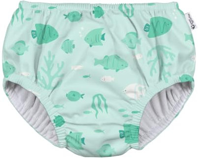 Green Sprouts - Pañal de natación ecológico sin broche - Light Seafoam Reef - 18mo (12-18m)