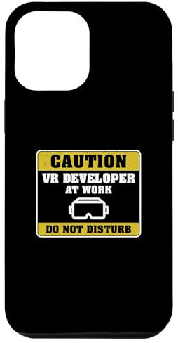Hülle für iPhone 15 Plus Lustiger VR-Entwickler bei der Arbeit Störe eine virtuelle Realität nicht