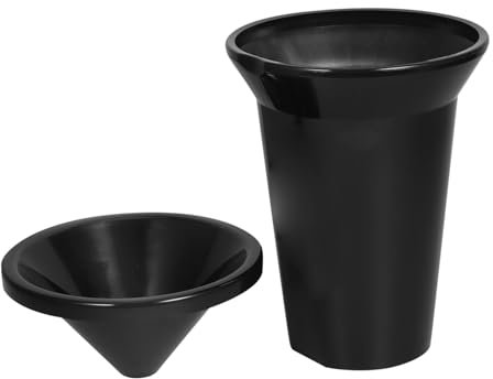 OKUMEYR Wine Tasting Spittoon and Plastic Ice Bucket Double Handles Small Size 6.48x4.79x4.79in Wine Dump Bucket for Tasting Accessories and Bar Use