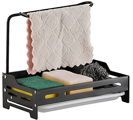 TRUIGYN Estante de almacenaje para Cocina, Estante de Trapo, escurridor de Esponja, encimera, Estante de Almacenamiento de Tela para lavavajillas