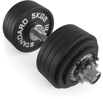 ATLETICA L1 Olympia Set | Kurzhantel Set 47.5 kg | 52 cm | 47,5 kg Iron Plates | Ø 50 mm | Studioqualität | 190.000 PSI | Hochbelastbar & verchromt | Kugelgelagert
