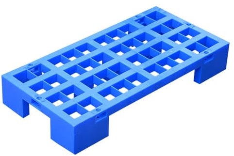 GOCHUSX Palettes en Plastique, Rayons De Stockage De Marchandises, Tampon De Stockage Emboîtable, Tampon De Stockage Léger en Grille Respirante pour Le Stockage(60x30x10cm-1PC)