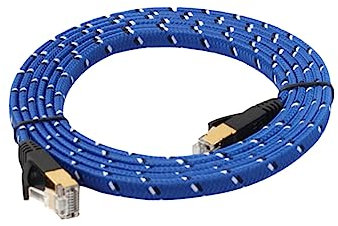 OSALADI Cavo Ethernet Cat7 Intrecciato in Nylon da 10 Piedi Cavo Lan per Connettori di Rete Trasferimento Dati Ad Alta Velocità Compatibile con Modem Router
