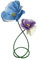 Große Kunstblumenstrauß Aesthetic Deko - Gelandet Kunstblumen wie echt Wohnzimmer deko modern,Künstliche Blumen Höhenverstellbar Dekoration Tisch Schlafzimmer Küche Hochzeits(Blau/Lila/Gelb ，L)