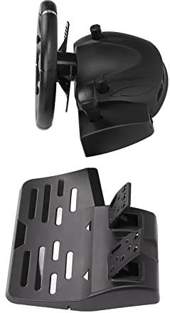 Phefop Gaming Vibration Racing Wheel, 270° Drehung mit Pedal für, PC, USB – Realistisches Feedback – Geeignet für Gamer – ABS-Material