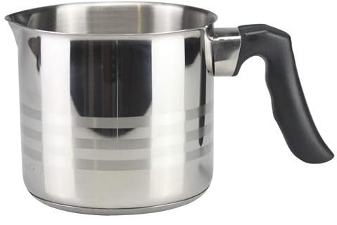Reldor Stainless Steel Induction Milk Pot 1.2L - 12 cm, Milk Pan with Pouring Lip, Milk Jug Cookware, Non Stick Milk Pot, Ideal for Boiling Milk, Sauce, Tea