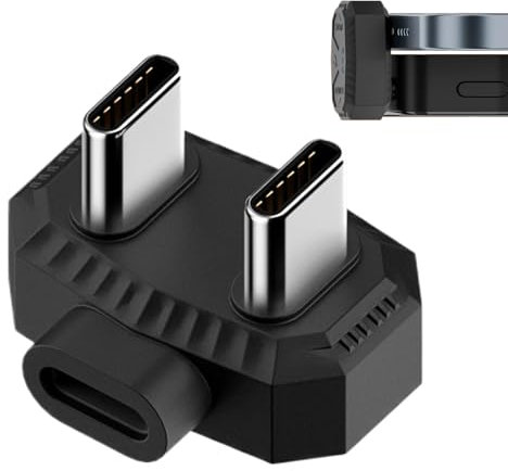 brooksnaji Lavalier -Mikrofontyp C -Adapter, Lavalier -Mikrofonadapter für Telefon, Tragbarer U-förmiger Lavalier-Mikrofonadapter, Datenübertragungstool für Video, Aufzeichnung