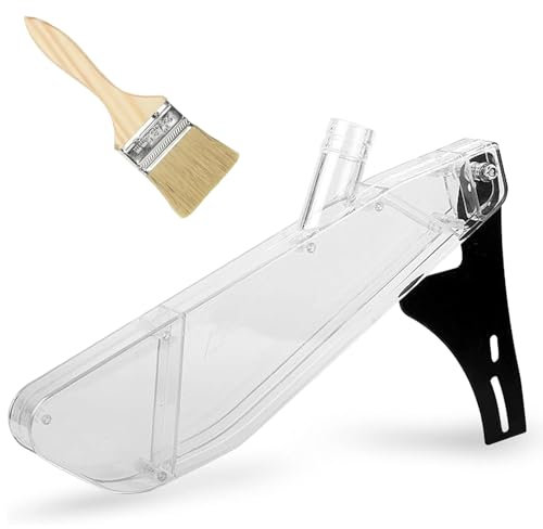 Table Saw Blade Protector Cover, Transparent Circular Saw Dust Protection, 41.5 x 6.5 x 14.5 cm Table Saw Protective Cover Accessories, with 1 Piece Cleaning Brush, for 4-10 Inch Circular Saws