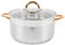 KARL HAUSMANN Faitout Inox - 6L - 26 cm - Marmite Induction en Acier Inoxydable 18/0 - Casserole avec Couvercle en Verre - fait tout tous feux - Faitouts Avec Échelle de Mesure - Cocotte Inox