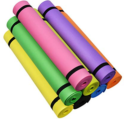Yctze YCTZE 4mm Yogamatte - Nicht -Rutsch Eva Fitnessmatte für Home Fitnessstudio, Pilates, Yoga und Bewegung, Leichtes und Tragbares Yoga Pad (PURPLE)