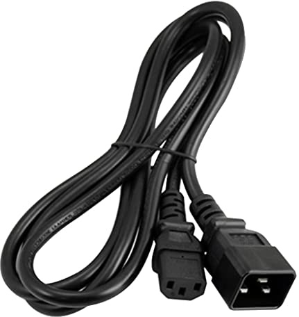 BWOFJGWH 1,8 M Langes IEC 320 C13 auf C20 Netzteil Verlängerungskabel für PC PDU USV, Schwarz