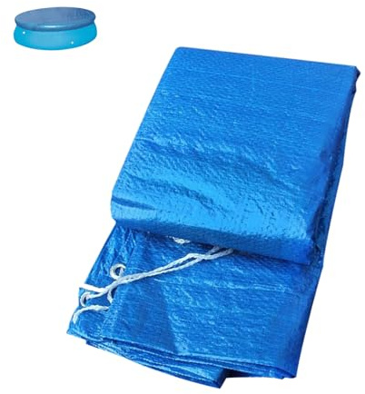 Ciieeo Cubierta de Piscina Redonda de 210 Cm para Piscina Hinchable de 183 Cm, Protección contra Polvo y Lluvia, Material Duradero Azul para Exterior