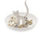 Balvi - Gatto XL Porta Anillos de cerámica. Bandeja para Dejar Anillos y Joyas. Fabricado en cerámica
