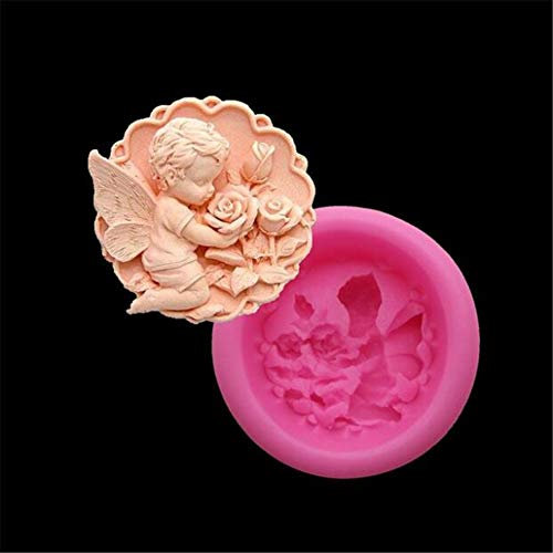 Rose Angel Craft Art Silicone Soap Mold, 3D Craft Molds, Fimo Resin Clay Candle Making Mold, DIY Cake Maker, Fondant Handmade Soap Mould,Cake Decorating Tools, Sugarcraft Pastry Decorating Supplies