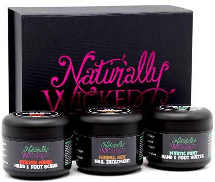 Naturally Wicked® 3 Step Hand & Foot Kit - Exfoliate, Rejuvenate & Protect With Plant Extracts