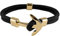 FLEXO Anchor Surfer Bracelet Paracord Nautical Handmade Nylon Black Gold Silver Plated Dorsal Bracelet Rope Bracelet for Men and Women, Metal Paracord