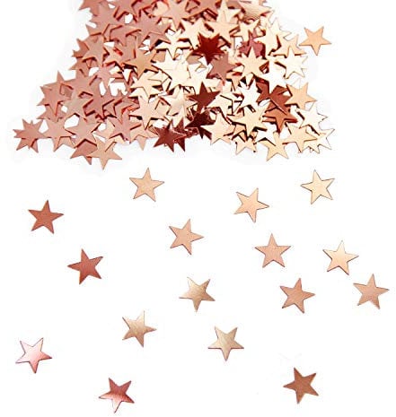 Oblique Unique® Stern Konfetti Roségold Über 500 STK. Streu Deko Tischdeko für Weihnachten Geburtstag Fasching Karneval Party