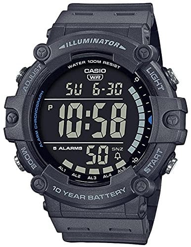 Casio Unisex-Erwachsene Digital Quartz Uhr mit Kunststoff Armband AE-1500WH-8BVEF