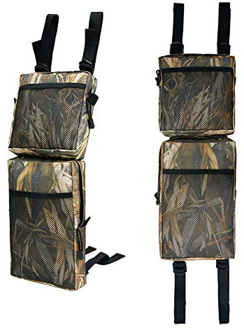 WUUDWALK 2 Stück ATV Tank Satteltaschen Universal Motocross Front Fender Taschen 2 x 600D Oxford ATV Cargo Storage Jagd Tasche für ATV Dirt Bike Motorräder, Camouflage