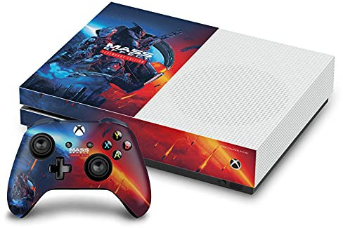 Head Case Designs Offizielle Zugelassen EA Bioware Mass Effect Schlüsselkunst Legendäre Grafiken Vinyl Haut Gaming Aufkleber Abziehbild kompatibel mit Xbox One S Console and Controller Bundle