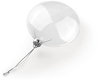 6 x 10cm Round Flat Clear Glass Christmas Baubles DIY