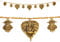 Door wall Hanging Toran Metal Bandanwar Indian Traditional Good Luck Charm decoration & Gift Idea for Home Office Temple for Pooja Festival Decorations Home Decor ( With Ganesh & Kalash)(Size:-40'')