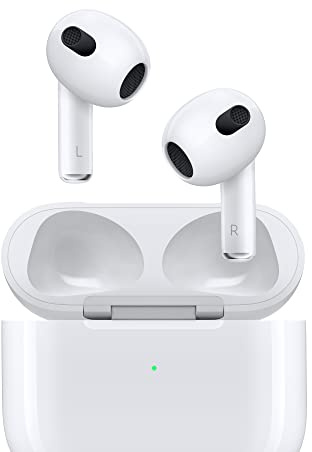 Apple AirPods (3rd Generation) Wireless Earbuds with MagSafe Charging Case. Spatial Audio, Sweat and Water Resistant, Up to 30 Hours of Battery Life. Bluetooth Headphones for iPhone