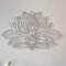 iwa concept 3D Mandala Metall Wanddekoration | Lotusblume Dekoration für Zuhause | Schlafzimmer Metall Wandkunst |Büro Dekor | Wohnzimmer Dekor | Neujahr Geschenk | (36 x 23) | 91 x 59 cm, Silber
