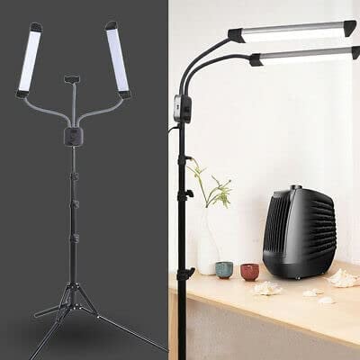Usb WimpernverläNger Arbeitsplatzleuchte Led Schreibtischleuchte Mit Handyhalter WimpernverläNgerung Lampe Verstellba Nagelstudioleuchte Tageslichtlampe Kosmetik Und 220V Live-Doppelarm-FüLllicht