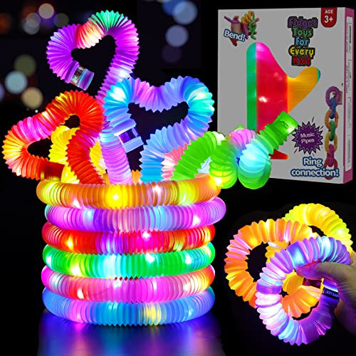 Frasheng 12 Stücke Pop Tubes, Bunt Sensorik Spielzeug Mini Pop Röhren für Kinder, Jugendliche Und Erwachsene Pop Tube Toys Sensorisches Spielzeug, Unachtsamkeit Ideal Entlasten Stress Spielzeug