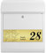 banjado® Briefkasten personalisiert mit graviertem Namensschild in Gold/Briefkasten weiß 39x47x14cm / Briefkasten mit Hausnummer, Namen & Motiv Birken/Briefkasten mit Zeitungsfach