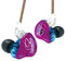 keephifi KZ ZST In-Ear-Monitor 1BA + 1DD HiFi KZ IEM Kopfhörer, Geräuschunterdrückung, kabelgebunden, satter Bass, Stereo-Kopfhörer, abnehmbares Kabel für Audiophilen (Lila, kein Mikrofon)