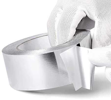 Dilltal-Astasch Aluminium Klebeband Hitzebeständiges, 1 Rolle Aluband, Wasserdichtes, Metallklebeband UV, Dampfsperre Klebeband