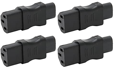 4 STÜCKE IEC320 C8 auf C13 Netzteil, 2500 W IEC320 Netzsteckeradapter, Flammhemmendes, Wasserdichtes PVC-Gehäuse, Steckdosenanschlüsse für Laptop-USV-PDU-Gehäuse