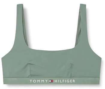 Tommy Hilfiger Top de Bikini Tipo Bralette Sin Relleno para Mujer, Verde (Faded Lime), XL