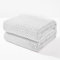 Exclusivo Mezcla Extra Large Fleece Throw Blanket, 127x178 CM Soft Jacquard Weave Waffle Pattern Throws for Sofa Settees, Mixed Light Grey