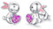 Opal Ohrringe für Damen 925 Sterling Silber Seestern/Herz/Schildkröte/Schmetterling/Hase/Pilz/Ohrringe Ohrstecker Tier Ohrringe Strand Seestern Schmuck für Frauen Mädchen Kinder (Hasen 5)