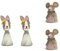 LK Trend & Style 4 x Eierwärmer Tischdeko Frühstück Eierhaube Tiere aus Filz zum Warmhalten Ei Eierhut (2 x Hase + 2 x Maus)