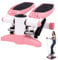 Stepper für zuhause 150kg,Swing Stepper mit Multifunktions LCD Display Hometrainer Fitnesstraining für Heimtraining, komplettes Workout und Arme (Rosa)