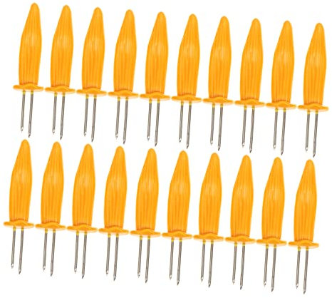 Cabilock 20 Pièces Aiguilles De Maïs Porte-épis De Maïs Brochettes De Maïs Fourches à Maïs De Camping De Fête Cueillette De Maïs Détenteurs De Maïs Plastique Barbecue Produits Menagers