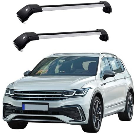 2 Stück Aluminium Dachträger für Tiguan Allspace 2017 2018 2019 2020 2021 2022,DACHTRÄGER AUS Aluminium Fahrradträger Dachboxen Dachgepäckablage,3
