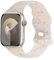 Astorgos Bracelet de Montre en Silicone, Bracelet de Remplacement Compatible avec Apple Watch Series 9 8 7 6 5 4 3 2 1 SE 38/40/41mm，Bracelet de Montre Recyclé à Flocons Colorés, Transparent