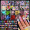 3D Mix Assorted Color Acrylic Multi Cute Nail Art Charms Hollow Candy Jewelry Nail Supplies for DIY Crafts Accessories (Rainbow)