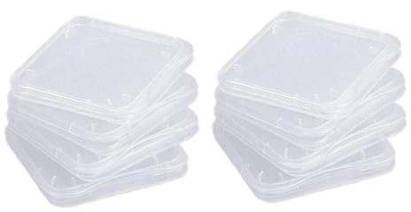 LNYMZD 10Pcs Transparent Universal SD Card Storage Case Durable SDHC Memory Card Holder Box Computer Components Memory Card Cases Memory Card Accessories