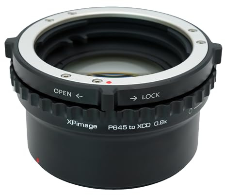 XPIMAGE 0,8-facher optischer Brennweitenreduzierer, Speed Booster-Objektivadapterring, kompatibel mit Pentax 645-Objektiv und Hasselblad X System XCD-Kamera