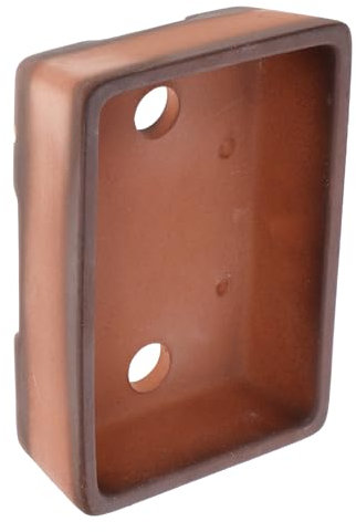 TINEASUR Pot De Fleurs en Sable Violet Rectangulaire 15,4x4,8x11,6 Cm pour Bonsaï Et Succulentes Intérieur Bureau, Jardinière Traditionnelle Chinoise Quatre Pieds Trous De Ventilation