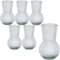 gouveo 6er Set Glasvasen Vertical 180 transparent - Geriffelte Blumenvasen aus Glas - Zeitlose Deko-Vasen für Zuhause, Hochzeiten, Geburtstage, Feste (VV180T)