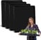 CODOHI Lot de 4 soucoupes en plastique pour pot de fleurs - 58 x 55 cm - Noir