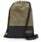 By Bers LEON Turnbeutel mit Innentaschen Reißverschluss Rucksack Beutel Tasche Damen Männer & Teenager Gymbag Gymsack (TB_Khaki_SchwarzStoff)